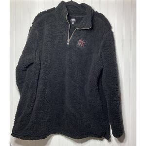 Home Free Sherpa Sweater Women 2XL Black Teddy Cozy Pullover TEXAS